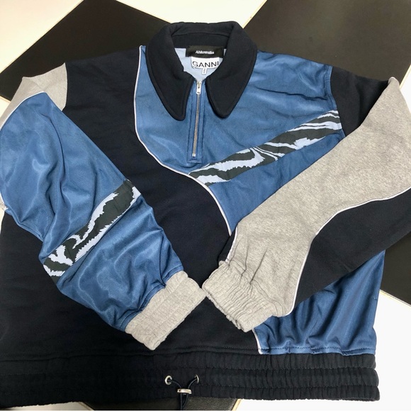 Ganni x Ahluwalia Cloudburst Colorblock Track Jacket size 42 US size 12 M-L-XL - Picture 10 of 16
